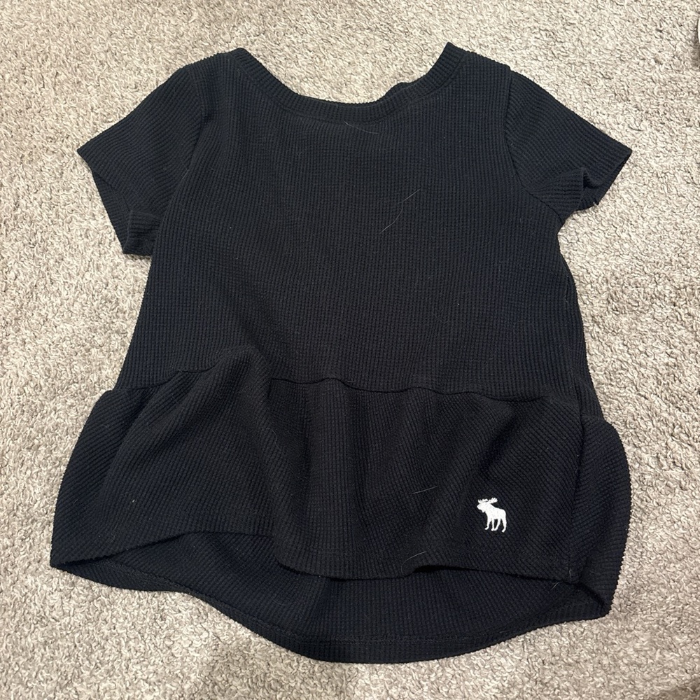 Abercrombie Kids Black Peplum Top